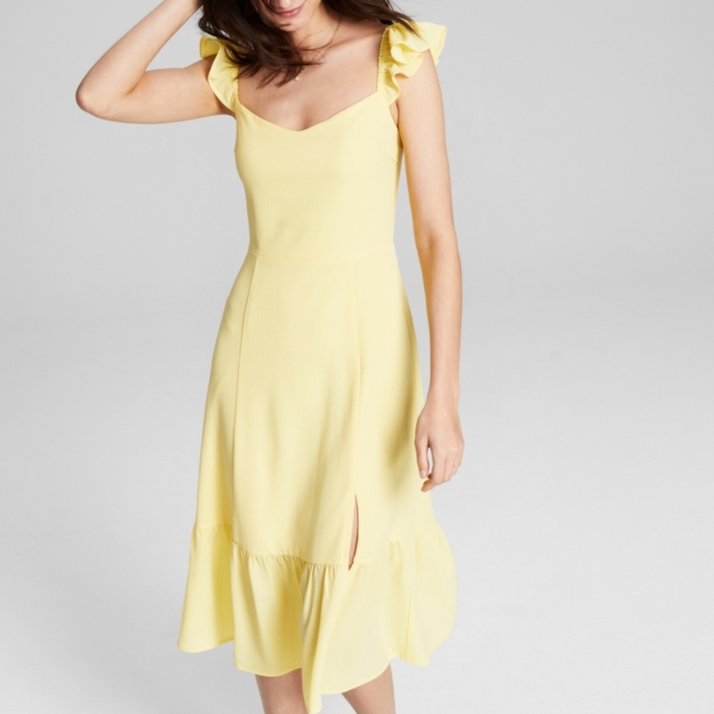 And Now This Yellow Midi Dress XS